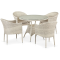 Комплект мебели серии VENTURA LATTE (Вентура) на 4 персоны со столом D96 из плетеного искусственного ротанга