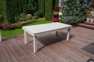 Обеденный стол ГАРДА 200-300x77 цвет серый из алюминия
