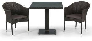 Комплект мебели T605SWT/Y350-W53 на 2 персоны коричневый из искусственного ротанга
