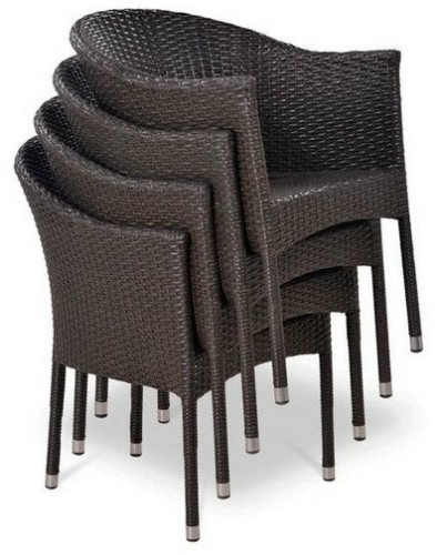 Комплект мебели T605SWT/Y350-W53 на 2 персоны коричневый из искусственного ротанга