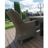 Кресло серии БЕРГАМО коричневое из искусственного ротанга