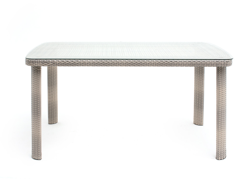 Комплект мебели VENTURA (Вентура) на 6 персоны со столом 150х80 латте и диванами из искусственного ротанга