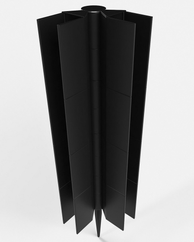Угловой крепеж для грядок размером 150х25мм угол 60-270 градусов для клумб, цветочниц и грядок черного цвета