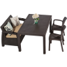 Комплект мебели YALTA FAMILY 2 CHAIR (Ялта) темно коричневый из пластика под искусственный ротанг
