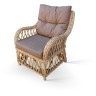 Кресло серии WOODEN NATUR (НАТУР) КМ-2004 цвет натуральный из плетеного натурального ротанга