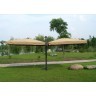 Садовый зонт Garden Way А008 (Гарден вэй) цвет бежевый для кафе двойной с боковой алюминиевой опорой