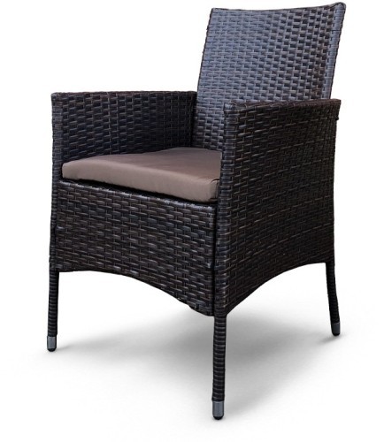 Комплект мебели АРИЯ коричневый на 6 персон с двумя диванами и столом 130х80 из искусственного ротанга