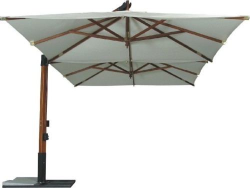 Садовый зонт Garden Way SLHU002 (Гарден вэй) цвет бежевый для кафе двойной с боковой деревянной опорой