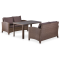 Комплект мебели серии VENTURA BROWN (Вентура) на 4 персоны со столом 150х80 из плетеного искусственного ротанга