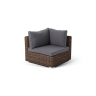 Модульный диван четырехместный серии ЛУНГО коричневый из искусственного ротанга