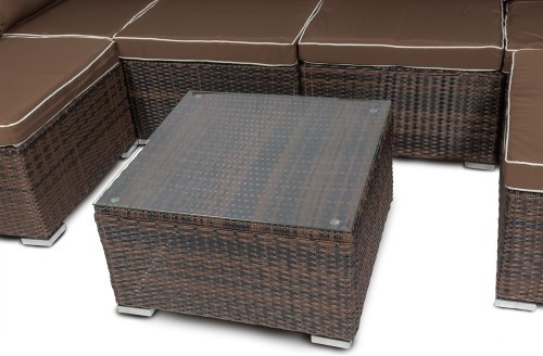 Комплект мебели серии LAGUNA (Лагуна) AF-2030 угловой модульный коричневый из искусственного ротанга