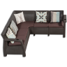 Комплект мебели YALTA CORNER RELAX 3 (Ялта) темно коричневый из пластика под фактуру иск. ротанга