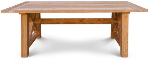 Стол обеденный серии NESTO (НЕСТО) размером 220х100 КМ-2008 из переработанного тикового дерева с натуральной отделкой