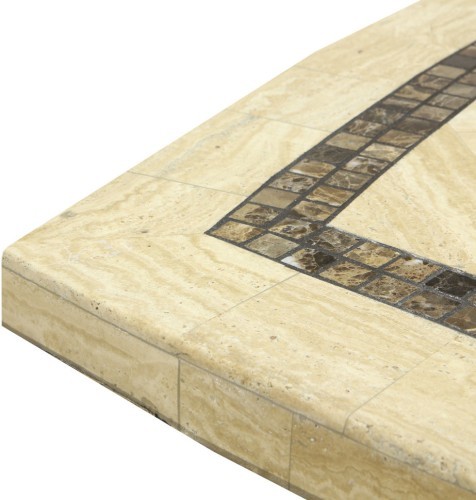 Обеденная зона серии AGIO на 6 персон со столом 205х105 с каменной столешницы из плетеного искусственного ротанга