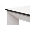 Венето обеденный стол из HPL 90х90см, цвет молочный, каркас белый