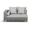 Лаунж зона серии КАНТИ на 4 персоны с четырехместным диваном цвет серый из плетеного искусственного ротанга