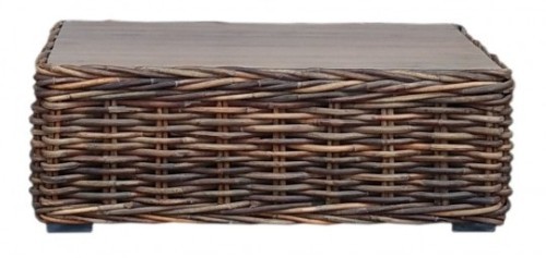 Столик журнальный серии WOODEN NATUR (НАТУР) КМ-2007 цвет коричневыйы из плетеного натурального ротанга