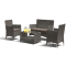 Комплект мебели ПРОВАНС AFM-2025G серый с двухместным диваном из искусственного ротанга