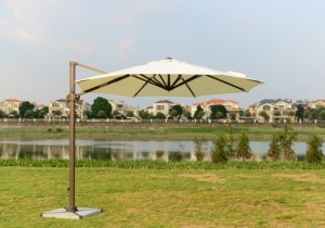 Садовый зонт Garden Way А002-3500 (Гарден вэй) цвет кремовый для кафе с боковой алюминиевой опорой