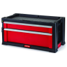 Ящик для инструментов 2 DRAWER TOOL CHEST SYSTEM (Блок из 2 секций для инструмента) красно-черного цвета из пластика