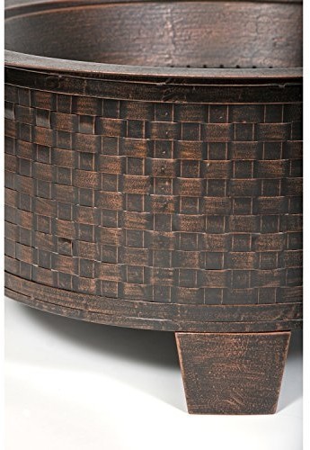 Чаша для костра COBRACO ТКАННЫЙ ЧУГУН (КобраКо) чугунная размером 74х74х64 цвет бронза с имитацией плетения