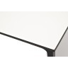 Малага обеденный стол из HPL 90х90см, цвет молочный, каркас черный