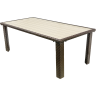 Обеденная зона серии PACHINO (Пачино) со столом 200см на 8 персон коричневого цвета из плетенного искусственного ротанга