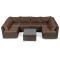 Комплект мебели ЛАГУНА коричневый на 6 персон из искусственного ротанга