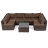 Комплект мебели ЛАГУНА коричневый на 6 персон из искусственного ротанга