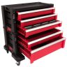 Ящик для инструментов 5 DRAWERS TOOL CHEST SET (Блок из 5 секций для инструмента) красного цвета из пластика
