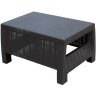 Комплект мебели YALTA SOFA-3 TABLET (Ялта) темно коричневый из пластика под искусственный ротанг