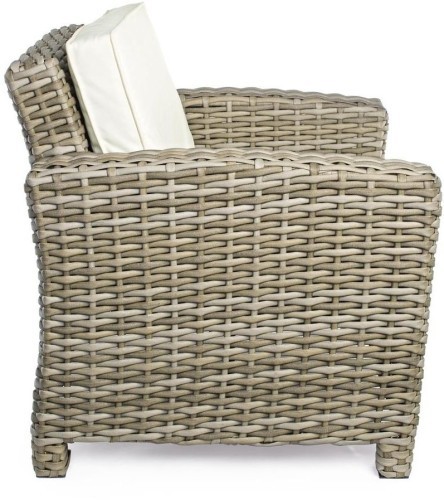 Кресло серии BIZZOTTO Lesly темно-бежевого цвета из плетеного искусственного ротанга