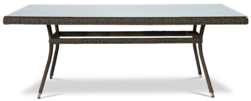 Стол обеденный серии ЛАТТЕ коричневый 200х90 из искусственного ротанга