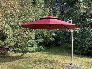 Садовый зонт Garden Way A002-3000 XLM (Гарден вэй) цвет бордовый для кафе с боковой алюминиевой опорой