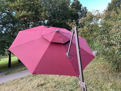 Садовый зонт Garden Way A002-3000 XLM (Гарден вэй) цвет бордовый для кафе с боковой алюминиевой опорой