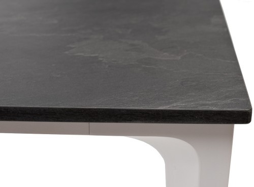 Малага обеденный стол из HPL 90х90см, цвет серый гранит, каркас белый