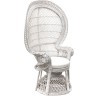 Кресло серии BIZZOTTO белого цвета из плетеного искусственного ротанга
