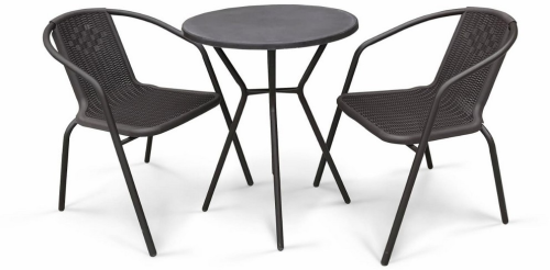 Комплект мебели АСОЛЬ-5 2+1 из пластика LRC01/LRT01-D60 Dark Brown