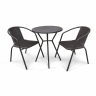 Комплект мебели АСОЛЬ-5 2+1 из пластика LRC01/LRT01-D60 Dark Brown