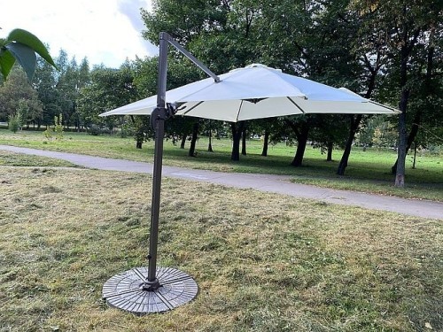 Садовый зонт Garden Way A002-3000 XLM (Гарден вэй) цвет кремовый для кафе с боковой алюминиевой опорой