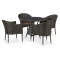 Комплект мебели MONIKA (Моника) T707ANS/Y350 коричневый со столом D80 на 4 персоны из искусственного ротанга