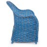 Кресло серии BIZZOTTO голубого цвета из плетеного искусственного ротанга
