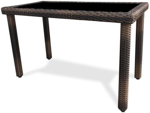 Обеденная группа серии ARIA-LINDA (Ария-Линда) со столом 120х60 на 4 персоны коричневая из плетеного искусственного ротанга
