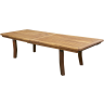 Стол обеденный раскладной серии BIG BONGA (Биг Бонга)  300/345/390см коричневого цвета из дерева ироко