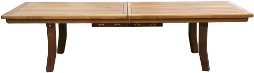 Стол обеденный раскладной серии BIG BONGA (Биг Бонга)  300/345/390см коричневого цвета из дерева ироко