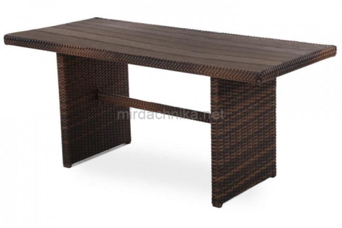 Комплект мебели угловой KINGSTON (Кингстон) коричневый со столом 145х74 из искусственного ротанга