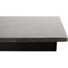 Каффе интерьерный стол из HPL квадратный 140х70см, цвет серый гранит, подстолье двойное черное чугун