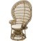 Кресло серии BIZZOTTO светло-коричневого цвета из плетеного искусственного ротанга
