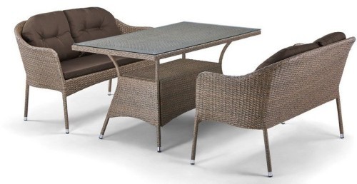 Комплект мебели из искусственного ротанга T198B/S54B-W56 Light brown