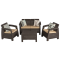 Комплект мебели YALTA TERRACE (Ялта) темно коричневый из пластика под искусственный ротанг
